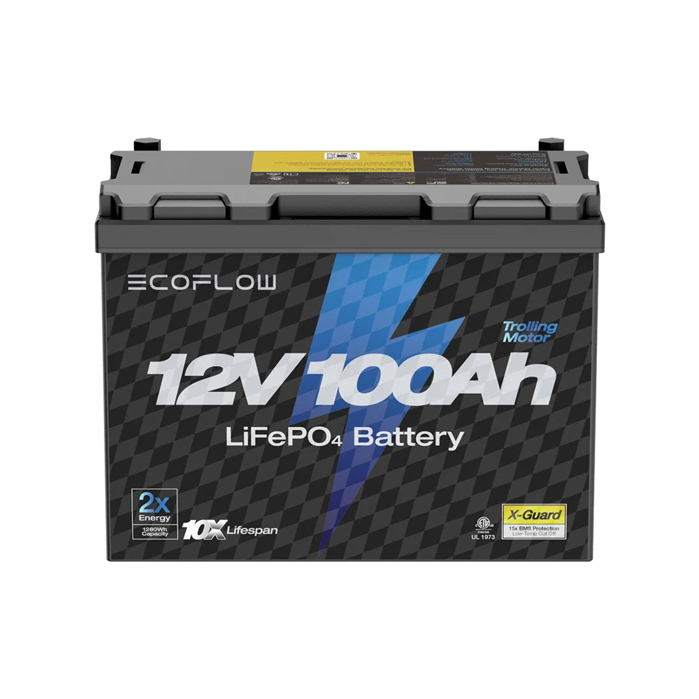 EcoFlow 12V 100Ah Lithium Trolling Motor Battery