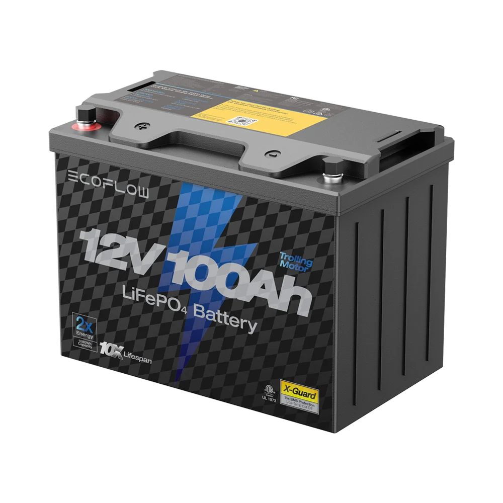 EcoFlow 12V 100Ah Lithium Trolling Motor Battery